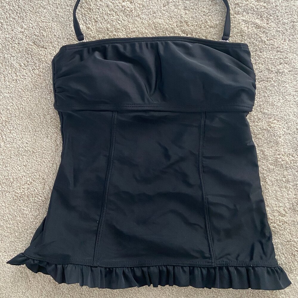 HULA HONEY Black Swim Top Size S Padded Bra Top